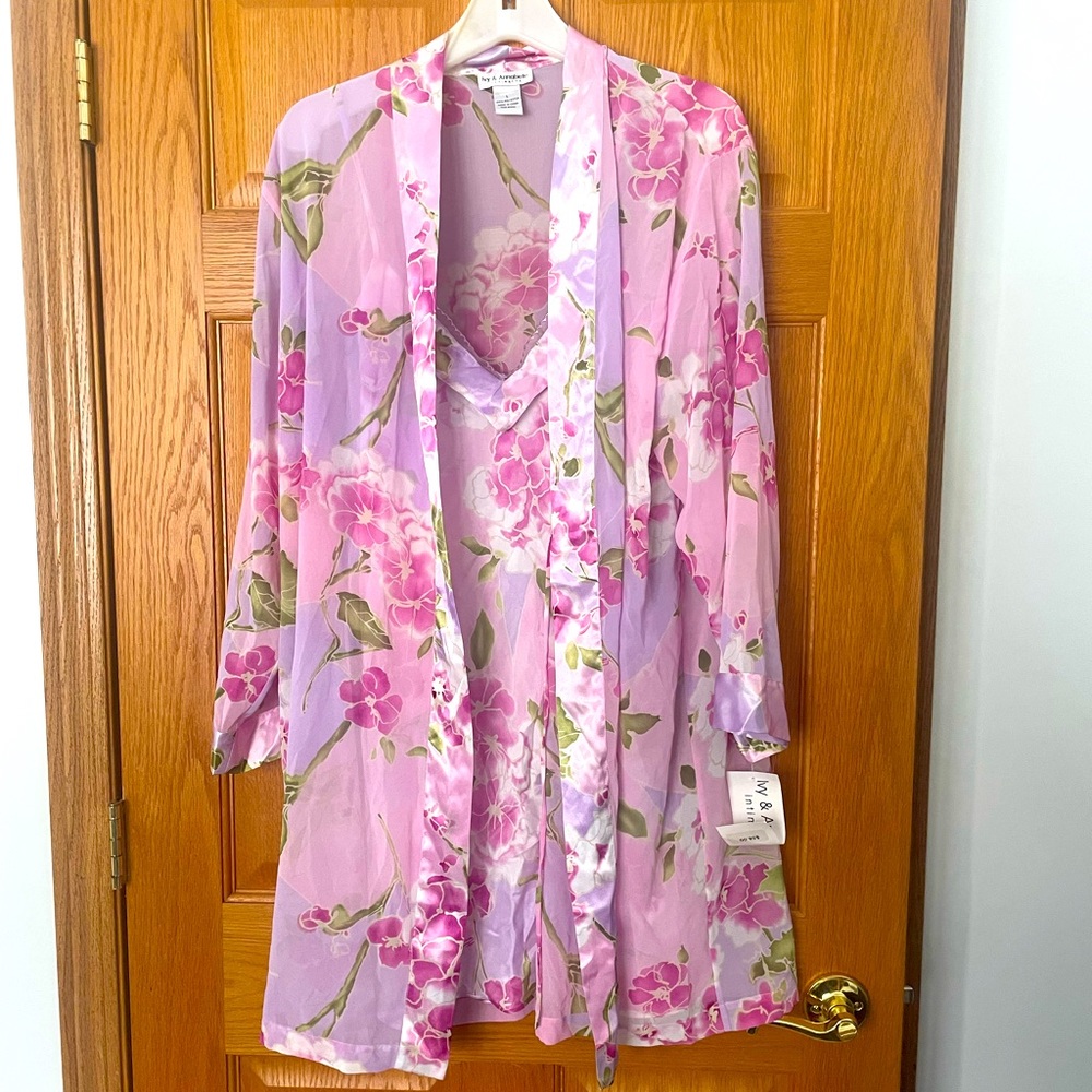 Ivy & Annabelle Satin Nightie and Robe